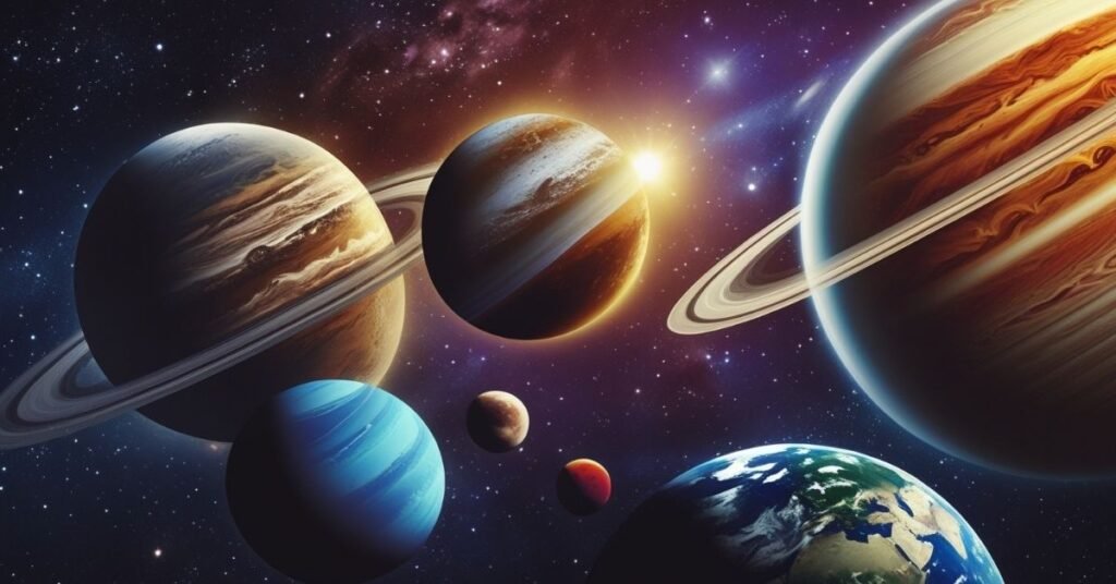 Diverse exoplanets in habitable zones around distant stars showing variety of alien worlds discovered beyond our solar systemmind-