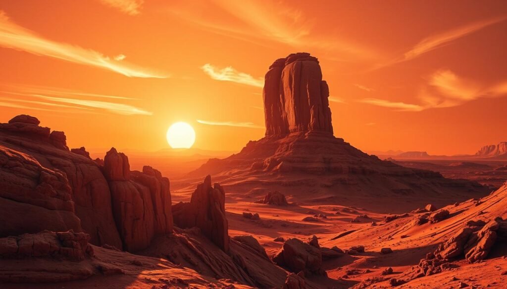 Bright Angel rock formation on Mars Bright Angel rock formation on Mars