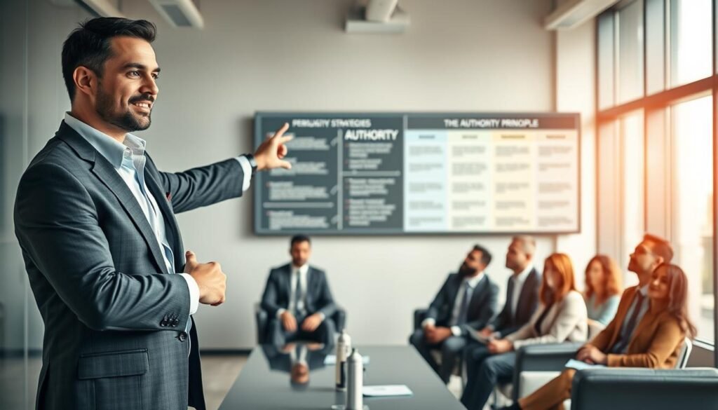 Authority principle in persuasion strategies