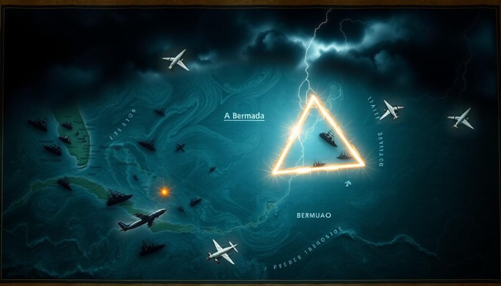 Bermuda Triangle mystery map
