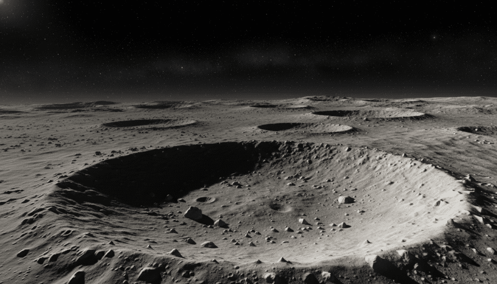 Callisto crater surface Callisto crater surface