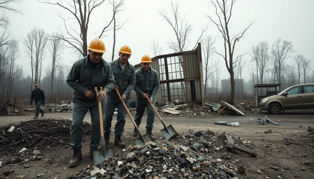 Chernobyl liquidators cleanup efforts