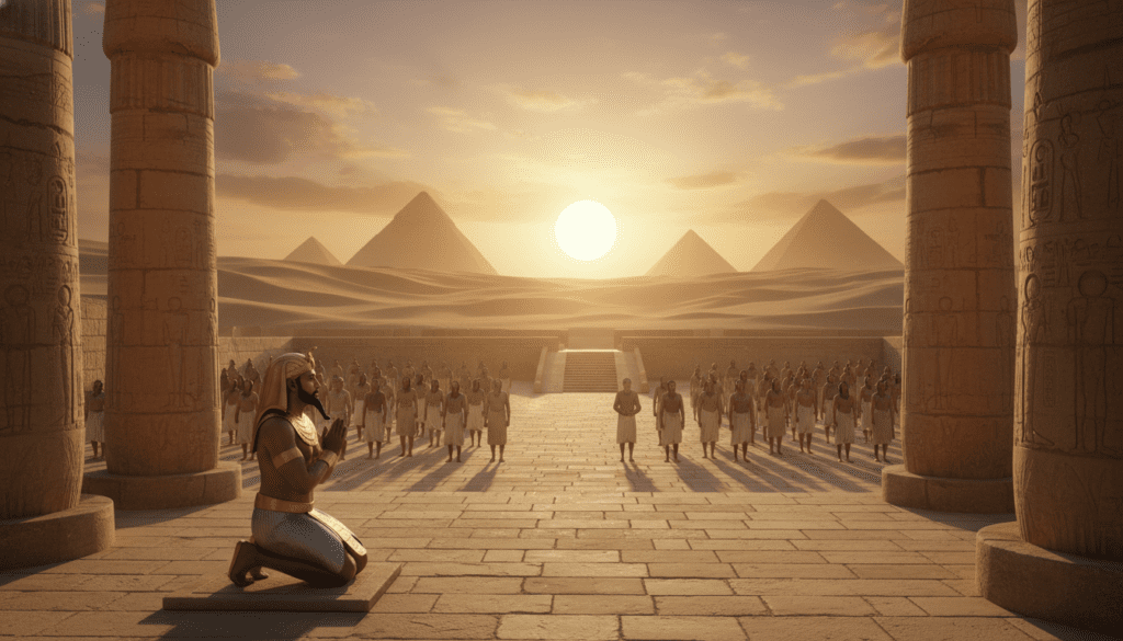 Egyptian sun worship temple