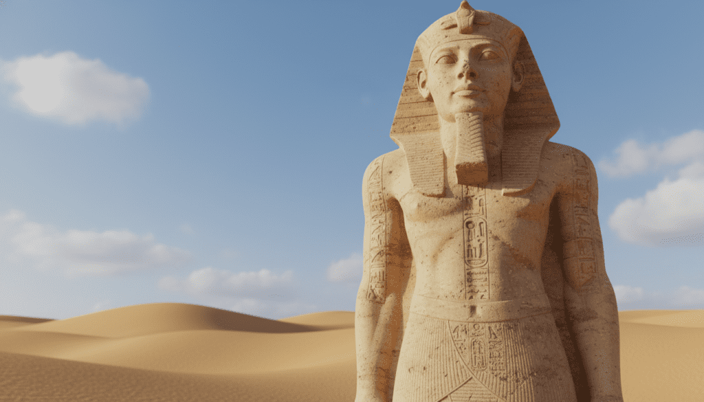 Pharaoh Akhenaten statue