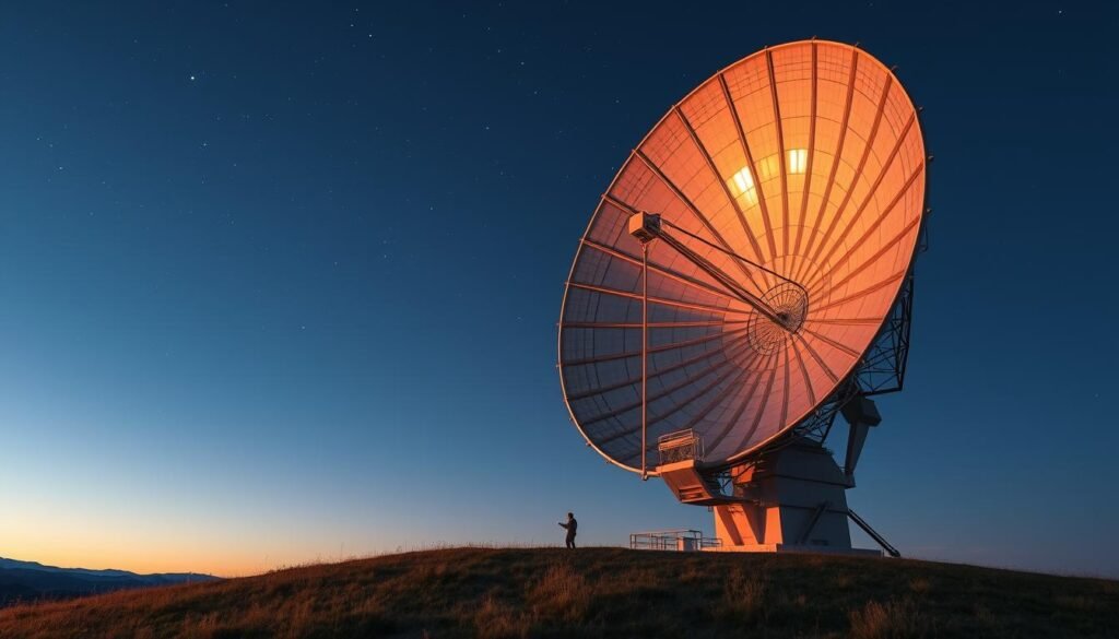 SETI radio telescope searching for alien civilization signals SETI radio telescope searching for alien civilization signals