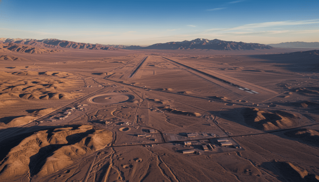 Nevada Test Site aerial view