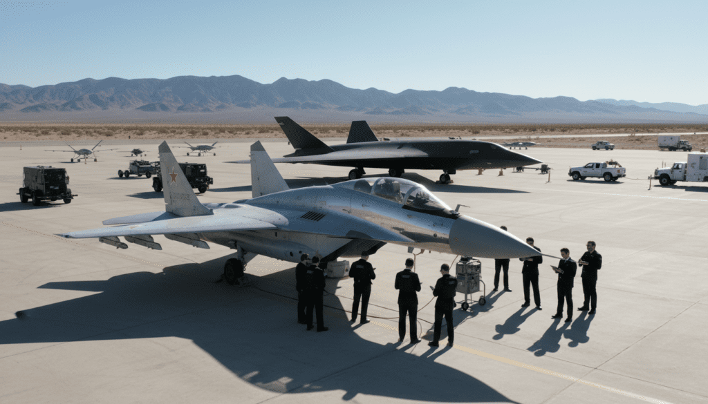 Secret military base aircraft testing