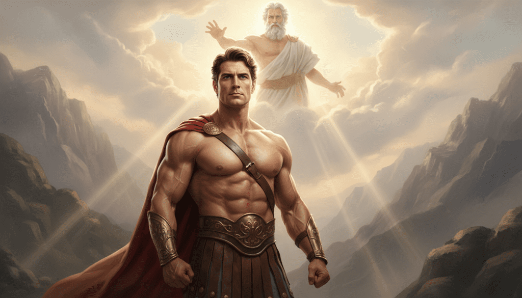 Zeus's son Hercules divine origins