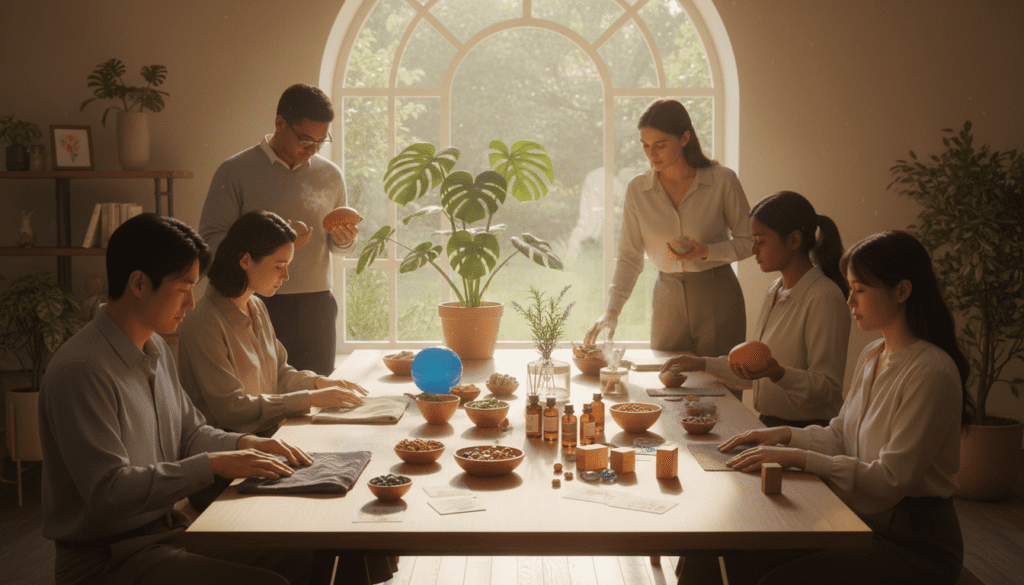 happiness neuroscience tips sensory grounding