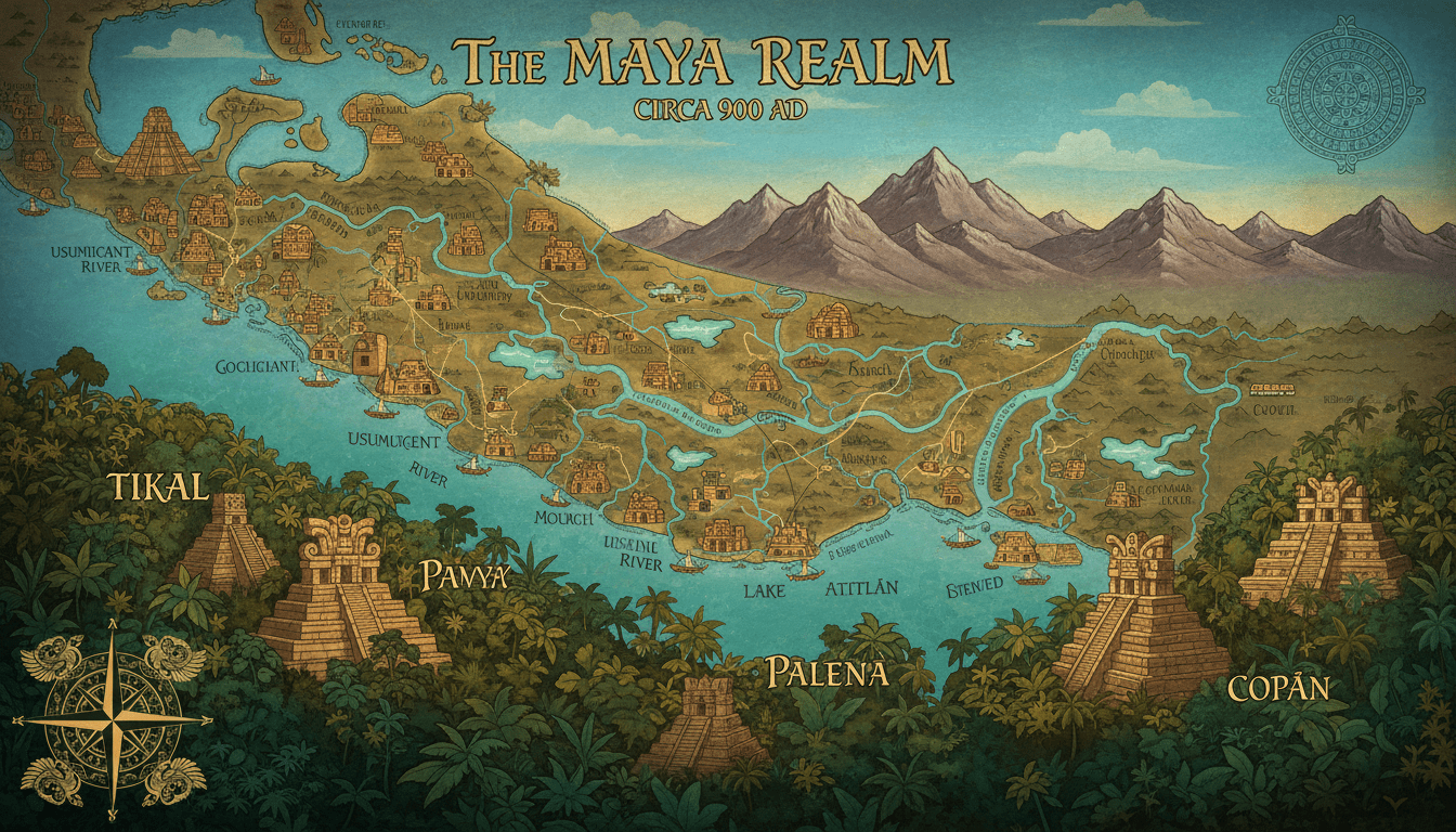 The Mayan How An Ancient Society Mastered Time Science Ancient Maya Region Map 